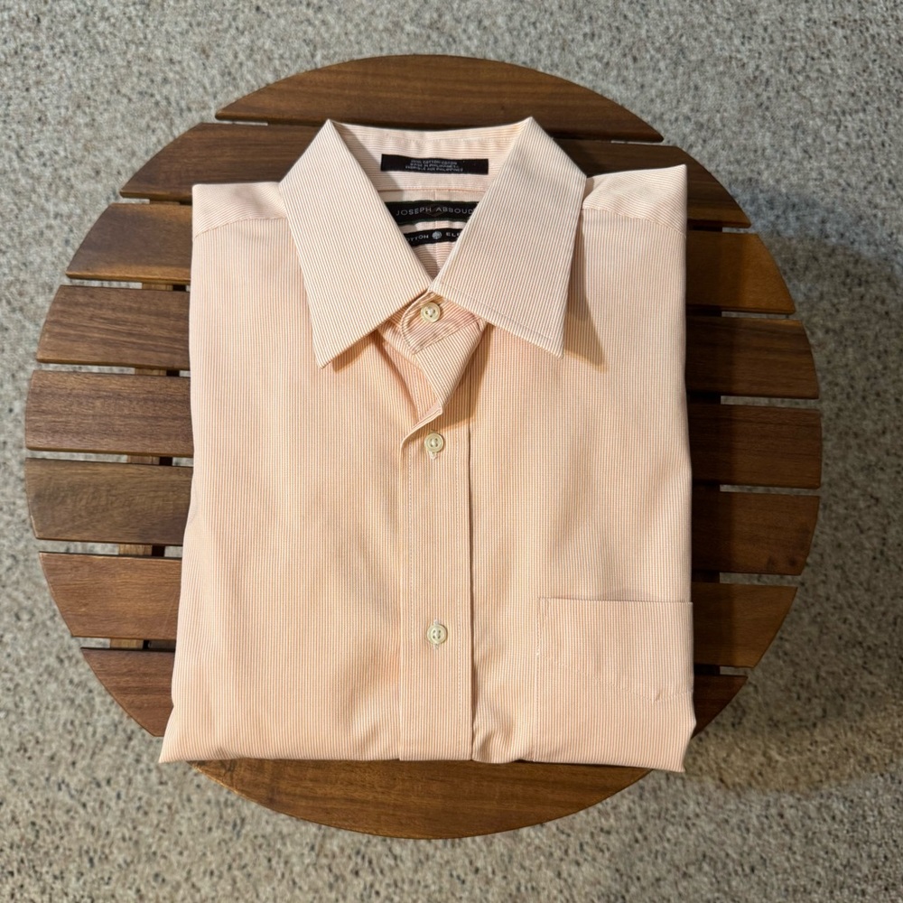 Joseph Abboud Men's Peach Dress Shirt/ Cotton Elite /Size:16-34/35